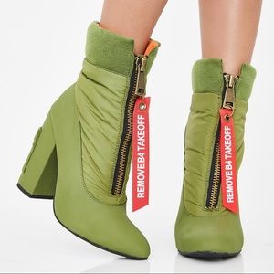 Dolls Kill CATCHING FLIGHTS HEELED BOOTS